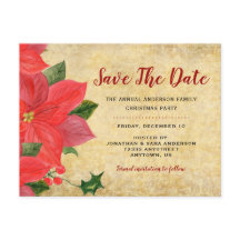 Rustieke Poinsettia | Sla de datum op Kerstfeest