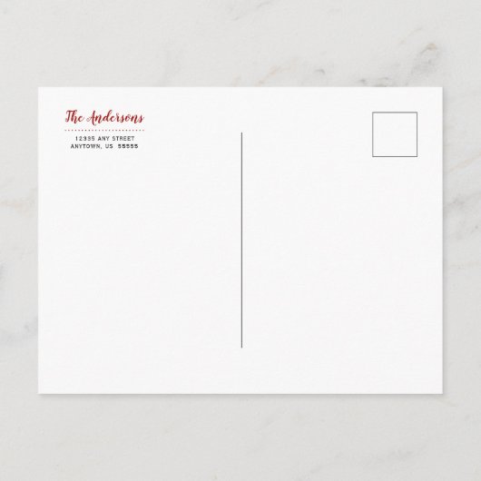 Rustieke Poinsettia | Sla de datum op Kerstfeestje Aankondigingskaart (Achterkant)