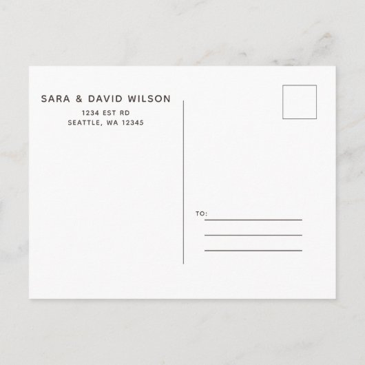 Rustieke Poinsettia Winter Foliage Save the Date Aankondigingskaart (Achterkant)