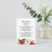 Rustieke Poinsettia Winter gebladerte Pine kegel D Informatiekaartje (Staand voorkant)