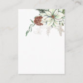 Rustieke Poinsettia Winter gebladerte Pine kegel D Informatiekaartje (Achterkant)