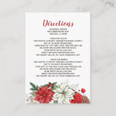 Rustieke Poinsettia Winter gebladerte Pine kegel D Informatiekaartje (Voorkant)