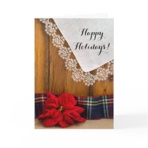 Rustieke Poinsettia Zakelijk Land Kerstmis