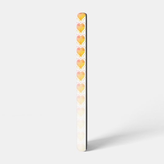 Rustieke Polka Dot Gouden Zand Geel Hart Patroon Samsung Galaxy Hoesje (Linkerkant)