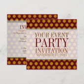 Rustieke Polka Dots Custom Party uitnodigingen (Voorkant / Achterkant)