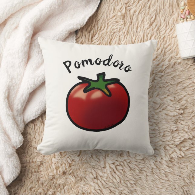 Rustieke Pomodoro Italiaanse Tomaat Grafisch Kussen (Deken)