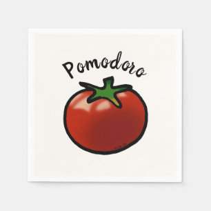 Rustieke Pomodoro Italiaanse Tomaat Grafisch Servet