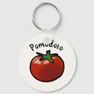 Rustieke Pomodoro Italiaanse Tomaat Grafisch Sleutelhanger