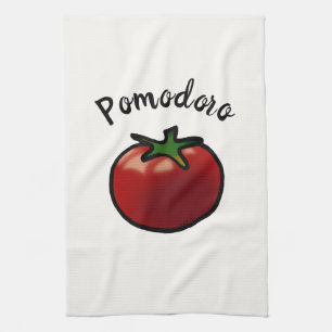 Rustieke Pomodoro Italiaanse Tomaat Grafisch Theedoek