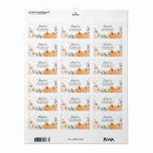 Rustieke pompoen adreslabel etiket (Full Sheet)