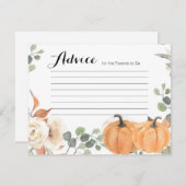 Rustieke pompoen Advies Kaart Baby shower (Voorkant / Achterkant)