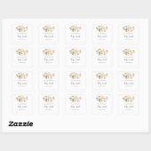 Rustieke Pompoen Baby shower Bibliotheek Boekplaat Vierkante Sticker (Vel)