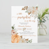 Rustieke Pompoen Baby Shower Kaart (Staand voorkant)
