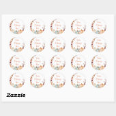 Rustieke Pompoen Bloem Sticker met Uw Bericht (Vel)