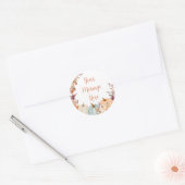 Rustieke Pompoen Bloem Sticker met Uw Bericht (Envelop)