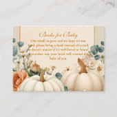 Rustieke Pompoen Bloemen Boeken voor Baby Informatiekaartje (Voorkant)