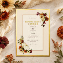 Rustieke Pompoen Bloemige Elegante Thanksgiving Di