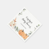 Rustieke pompoen Bruidsdouche serviet Servet (Hoek)