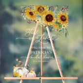 Rustieke Pompoen Bruiloftfeest Acryl Welkom Bord (Neutraal)