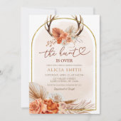 Rustieke pompoen Coquette herfst in liefde vrijgez Kaart (Voorkant)