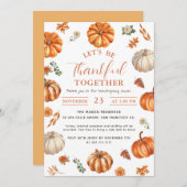 Rustieke pompoen dankbaar Thanksgiving Diner Kaart (Voorkant / Achterkant)