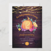 Rustieke Pompoen ELKE Verjaardag Aquarel HERFST Mo Kaart (Voorkant)