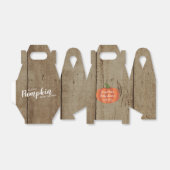 Rustieke Pompoen Faux Wood Herfst Baby shower Bedankdoosjes (Uitgevouwen)