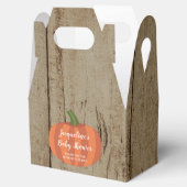 Rustieke Pompoen Faux Wood Herfst Baby shower Bedankdoosjes (Geopend)