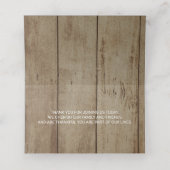 Rustieke Pompoen Faux Wood Herfst Happy Thanksgivi Plaatskaartje (Binnenkant ongevouwen)