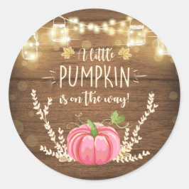 Rustieke Pompoen Favor Tags Sticker Topper Wood He