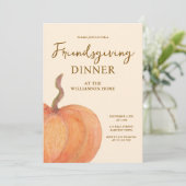 Rustieke Pompoen Friendsgiving-diner Kaart (Staand voorkant)