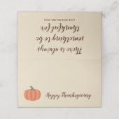 Rustieke pompoen Happy Thanksgiving Plaatskaartje (Buitenkant ongevouwen)