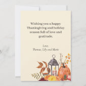 Rustieke pompoen Happy Thanksgiving vakantie Kaart (Achterkant)