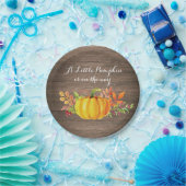 Rustieke Pompoen Herfst Baby shower Papier Bord (Feest)