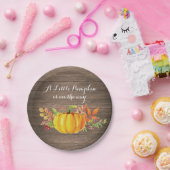 Rustieke Pompoen Herfst Baby shower Papier Bord (Feest)