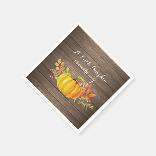 Rustieke pompoen Herfst Baby shower servet (Hoek)