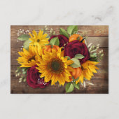 Rustieke Pompoen Herfst Bloemen Details Kaart (Achterkant)