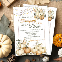 Rustieke Pompoen Herfst Bloemen Thanksgiving Diner