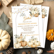 Rustieke Pompoen Herfst Bloemen Thanksgiving Diner