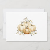 Rustieke Pompoen Herfst Bloemen Verjaardagsfeestfo Kaart (Achterkant)