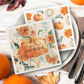 Rustieke Pompoen Herfst bloemenherfst Baby shower Servet