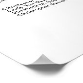 Rustieke pompoen herfst bruiloft alfabetische zitp poster