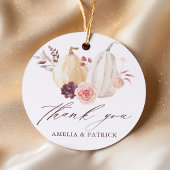 Rustieke Pompoen Herfst bruiloft Dank u Bedankjes Labels