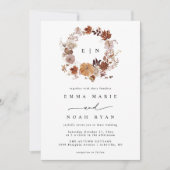 Rustieke pompoen herfst bruiloft uitnodiging (Voorkant)