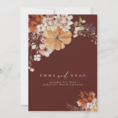 Rustieke pompoen herfst bruiloft uitnodiging (Achterkant)