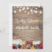 Rustieke pompoen Herfst Country Bourgogne Baby sho Kaart (Voorkant)