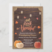 Rustieke pompoen herfst huis verwarming uitnodigin kaart (Voorkant)