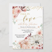 Rustieke pompoen Herfst in Liefde Baby shower Uitn Kaart (Voorkant)