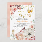 Rustieke pompoen Herfst in Liefde Verloving Uitnod Kaart (Voorkant / Achterkant)