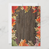 Rustieke Pompoen Herfst Meisje Baby shower Uitnodi Kaart (Achterkant)